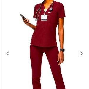 Figs one pocket Catarina scrub top and Yola skinny scrub pant 🤍